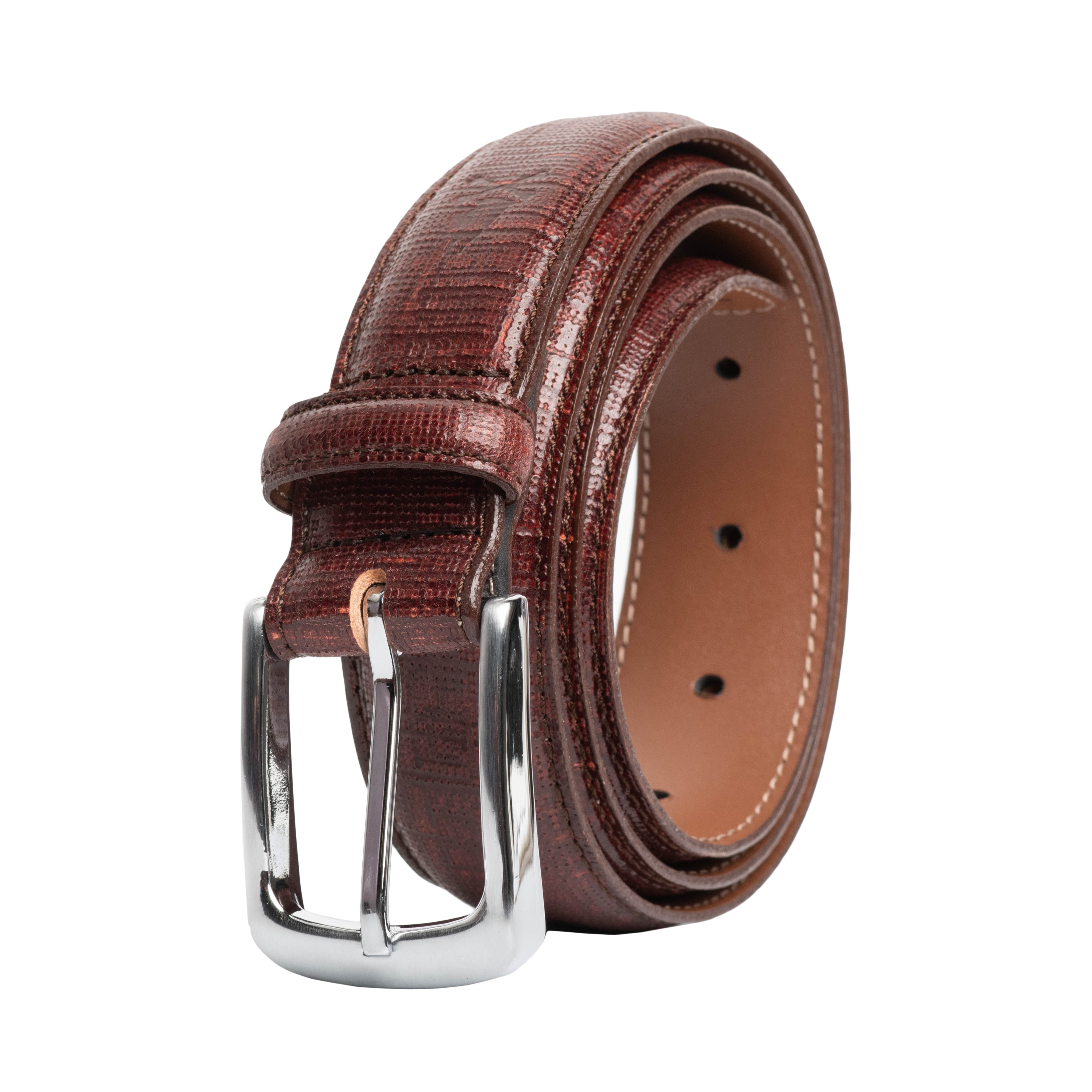 Italian leather belt mens sales