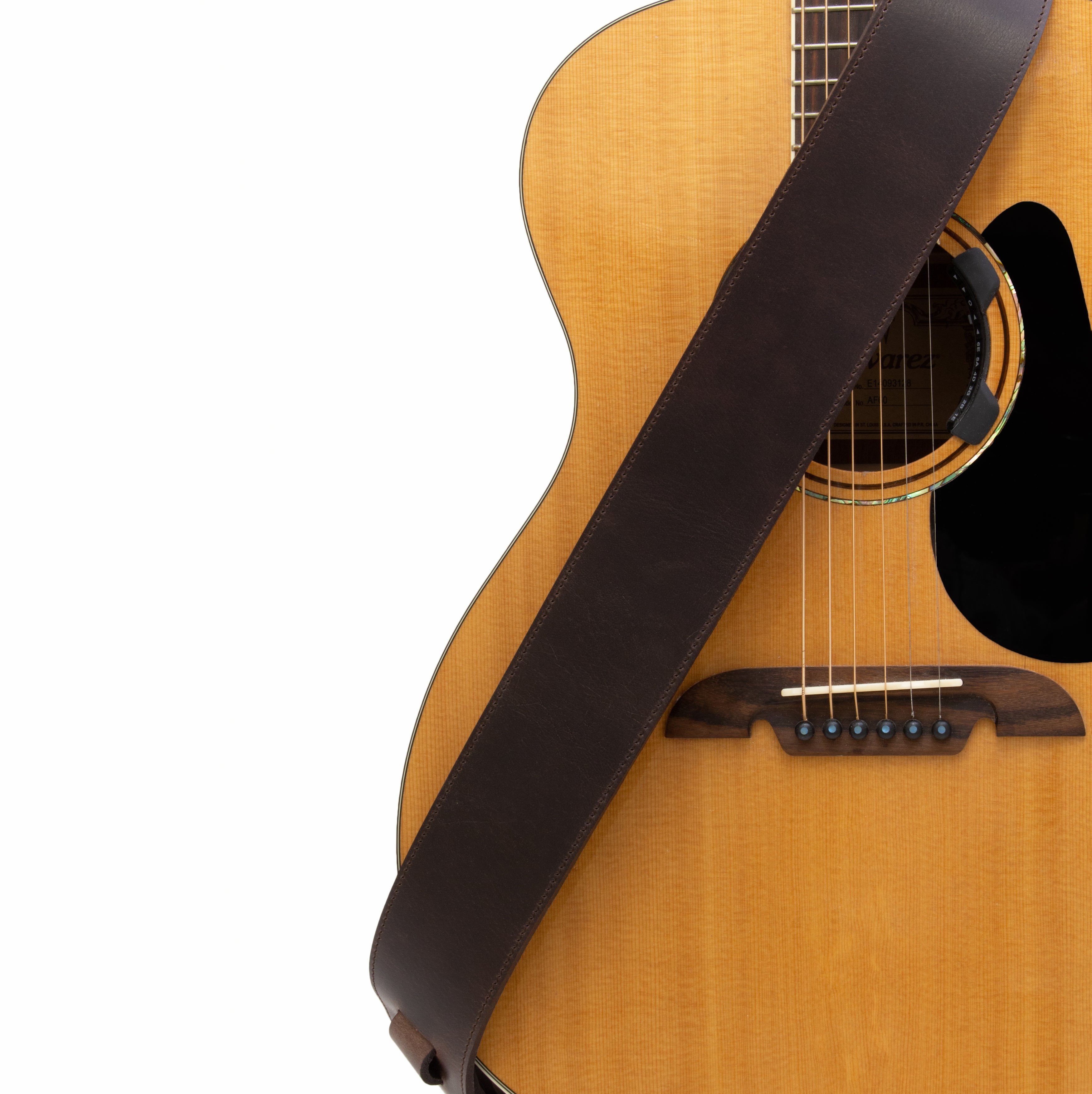 Sangle de guitare en cuir lisse épais