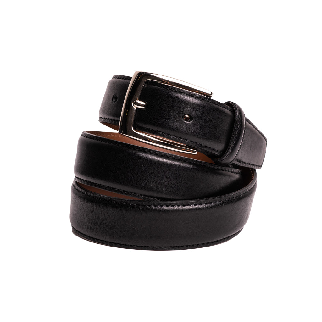 30mm Boys Italian Full Grain Leather Belt XL / Black 30mm Boys Italian Full Grain Leather Belt XL / Black