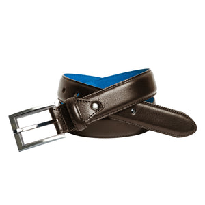 Shrunken Italian Full Grain Leather Belt with Chicago Screw Tab