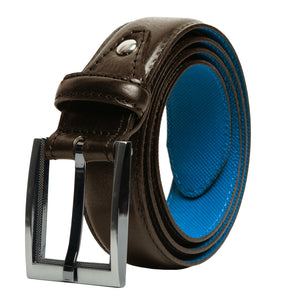 Shrunken Italian Full Grain Leather Belt with Chicago Screw Tab