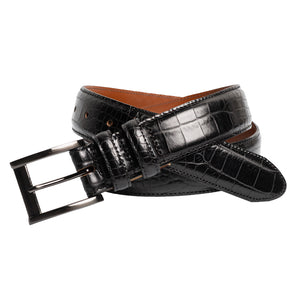 Exotic Print Italian Leather Belt