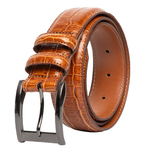 Exotic Print Italian Leather Belt