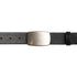 Soft hand stained Italian full-grain leather belt with textured plaque buckle