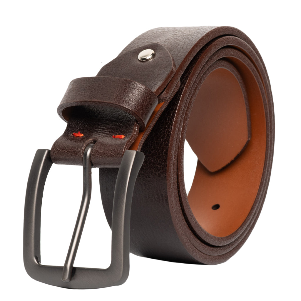 Naturally Shrunken Full Grain Italian Leather Belt