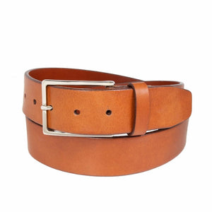 Hand Stained Full Grain Italian Leather With Low Profile Hand Polished Italian Buckle