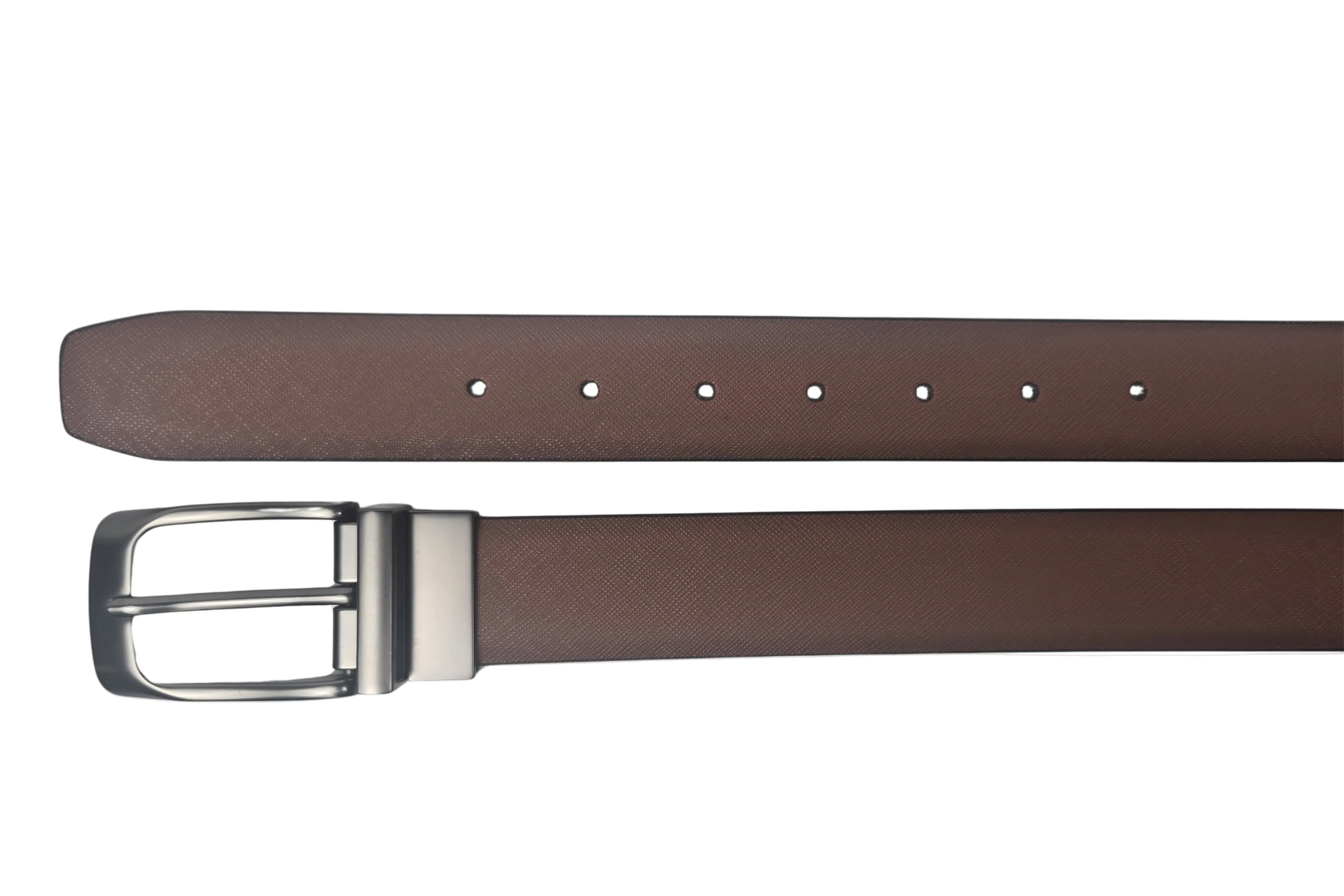 A close-up of a belt on a white background