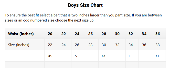 30mm Boys Italian Nubuck Leather Belt