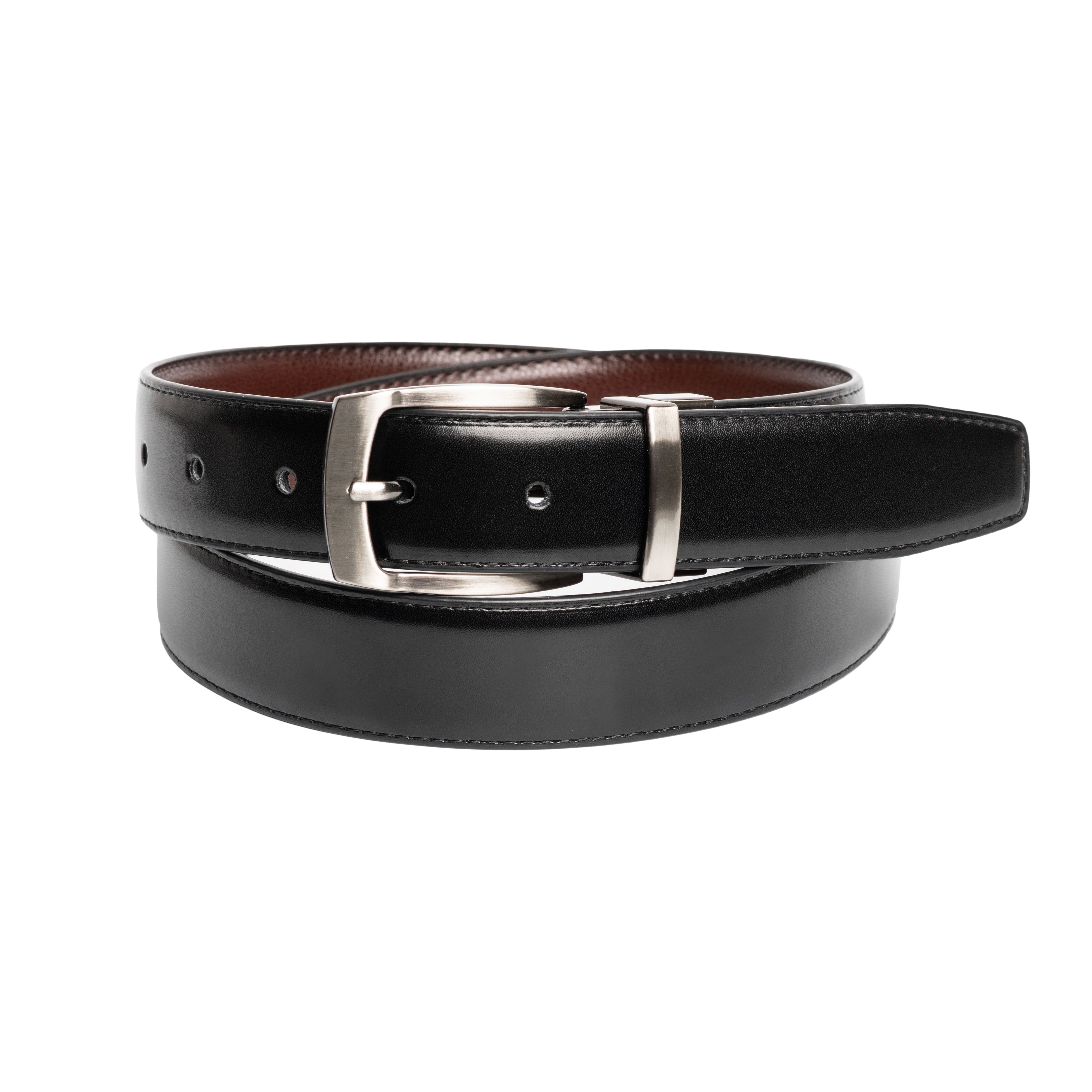 Smooth to Pebble Finish Stitched Reversible Belt