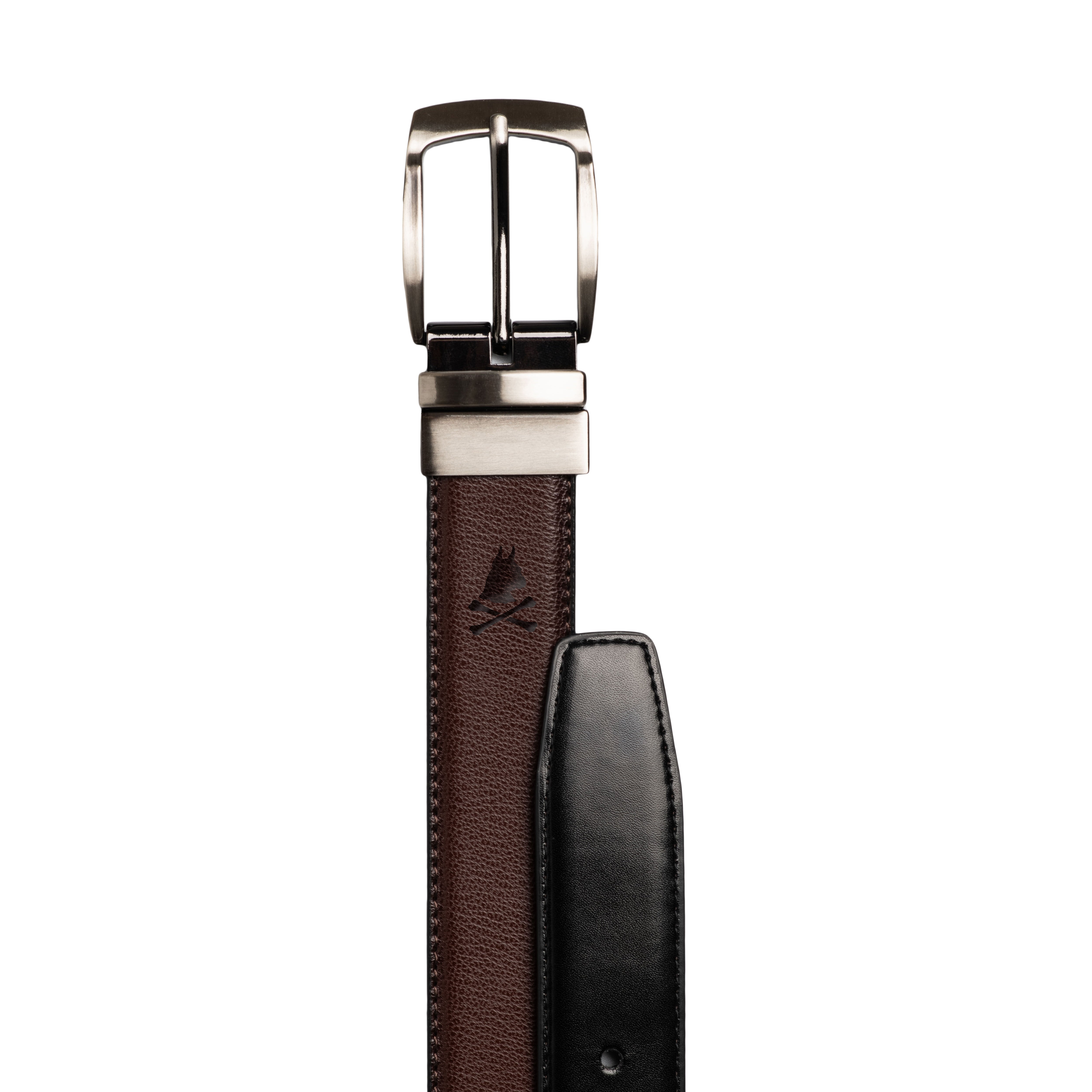 Smooth to Pebble Finish Stitched Reversible Belt