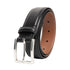 Pebble Finish Italian Leather Belt with Edge Stitching