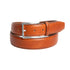 Pebble Finish Italian Leather Belt with Edge Stitching