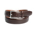 Pebble Finish Italian Leather Belt with Edge Stitching