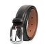 Textured Edge Stitched Italian Leather Belt
