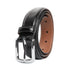Smooth Finish Italian Leather Belt with Edge Stitching