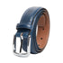 Smooth Finish Italian Leather Belt with Edge Stitching