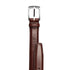 Smooth Finish Italian Leather Belt with Edge Stitching