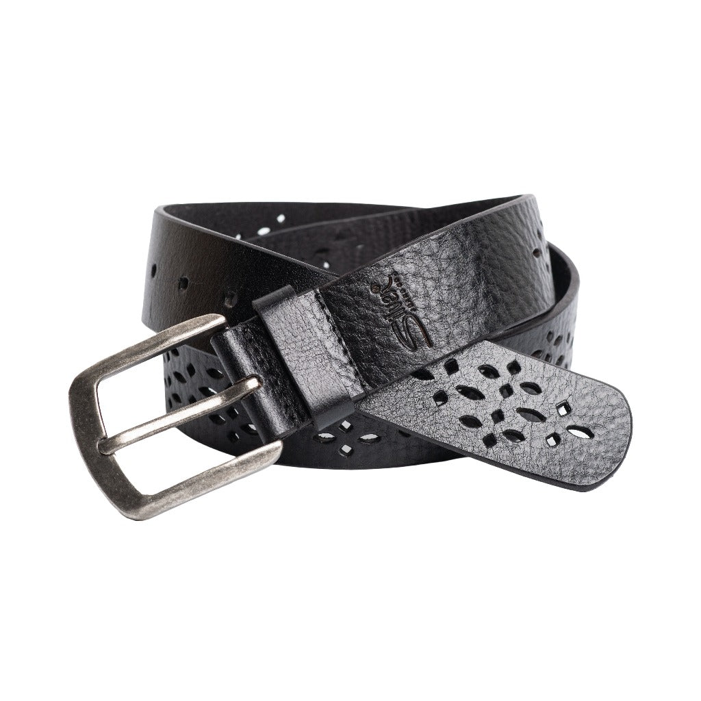 Silver Jeans Co. Ceinture en cuir véritable 40 mm avec finition vintage