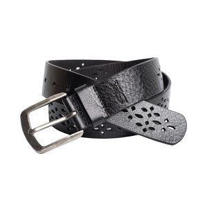 Silver Jeans Co. 40mm Genuine Leather Belt with Perf Design