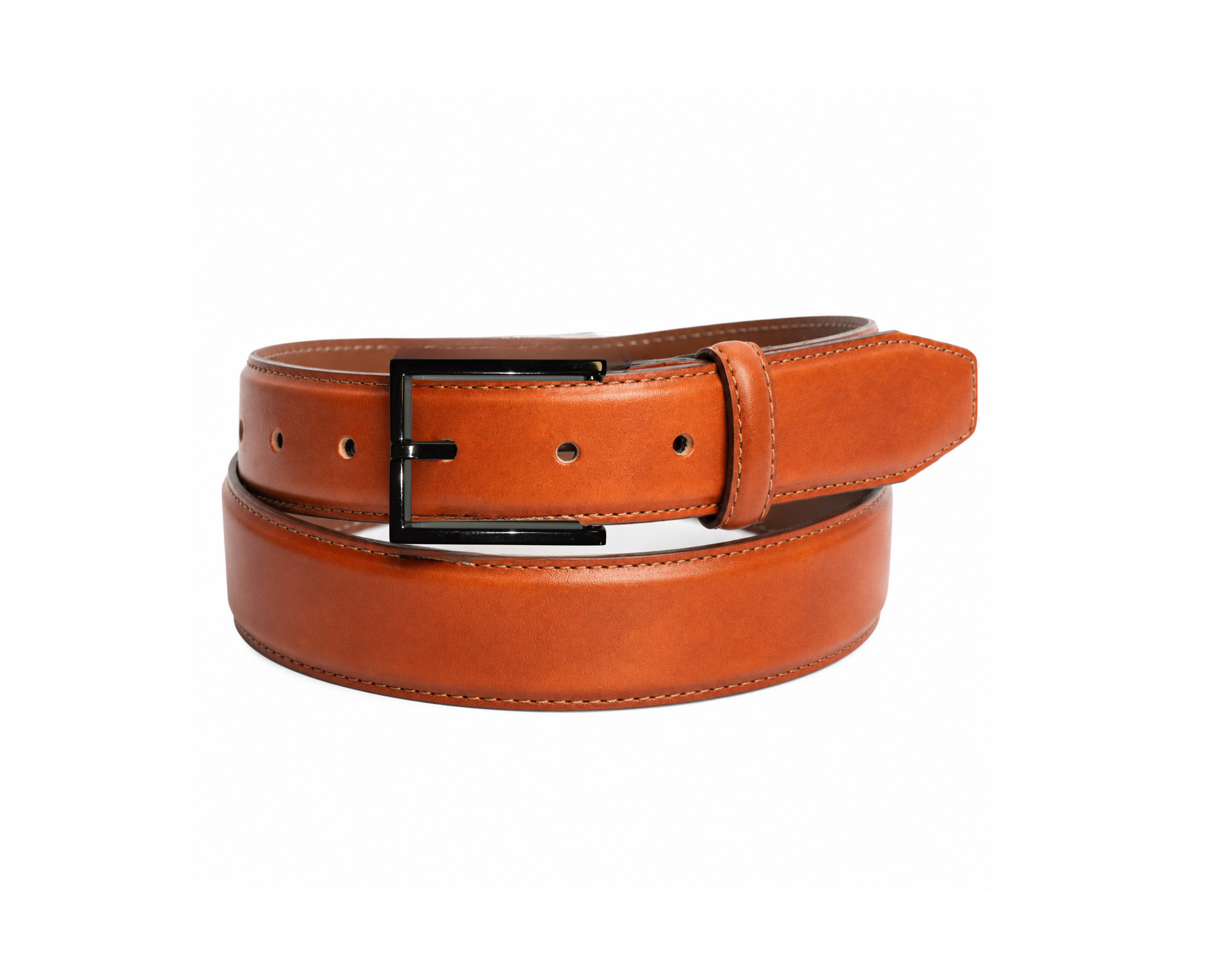 Nick Graham pebble finish Italian leather belt in Tan with a 35 millimetre width and metal buckle closure.