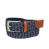 Style 014132 - Ceinture de golf tressée multicolore Glenayr 35 mm pour homme