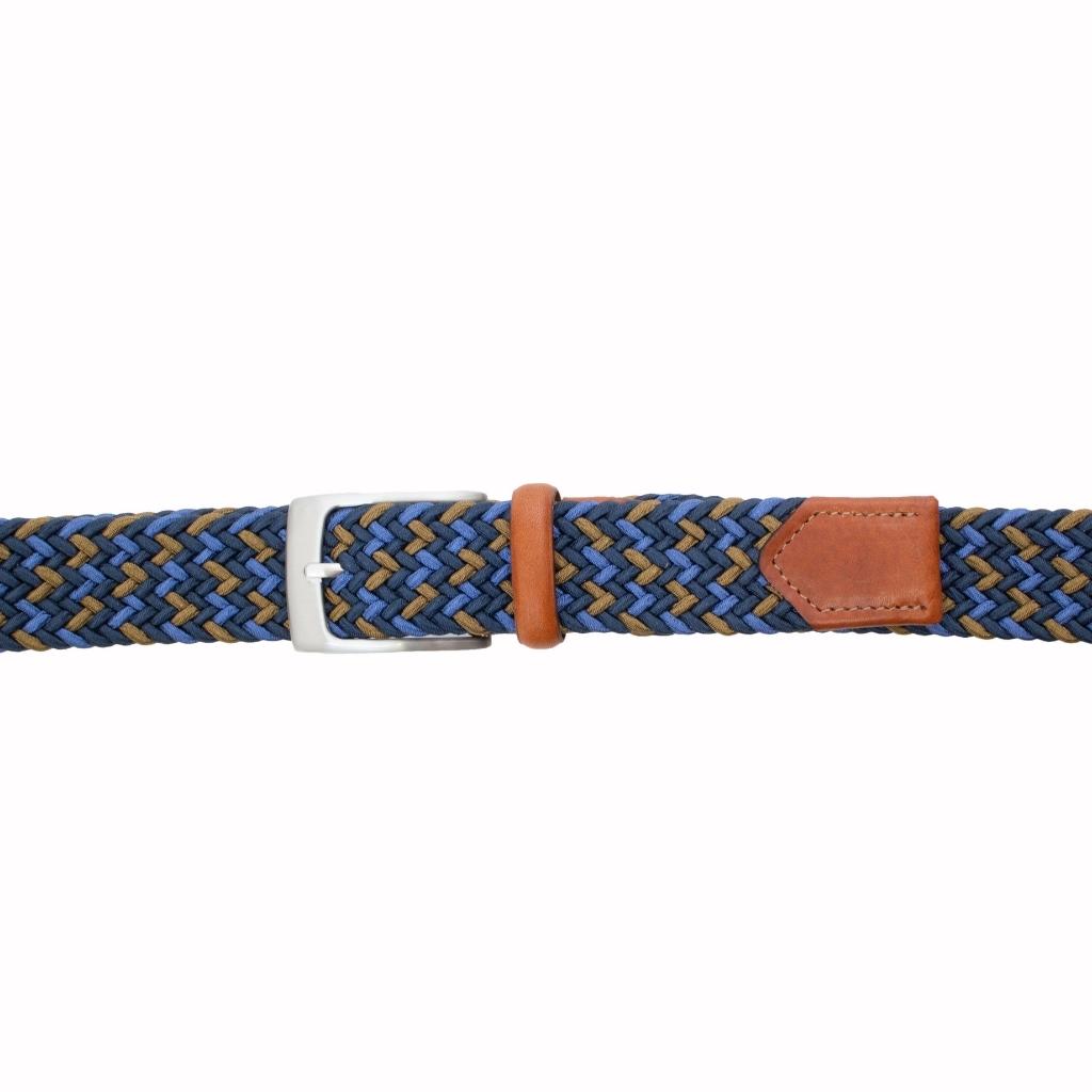 Style 014132 - Ceinture de golf tressée multicolore Glenayr 35 mm pour homme