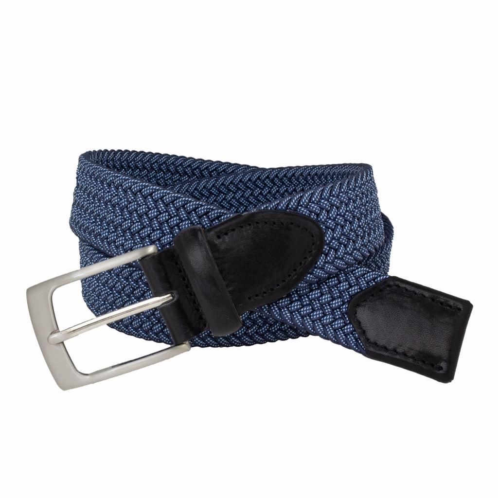 Style 014132 - Ceinture de golf tressée multicolore Glenayr 35 mm pour homme