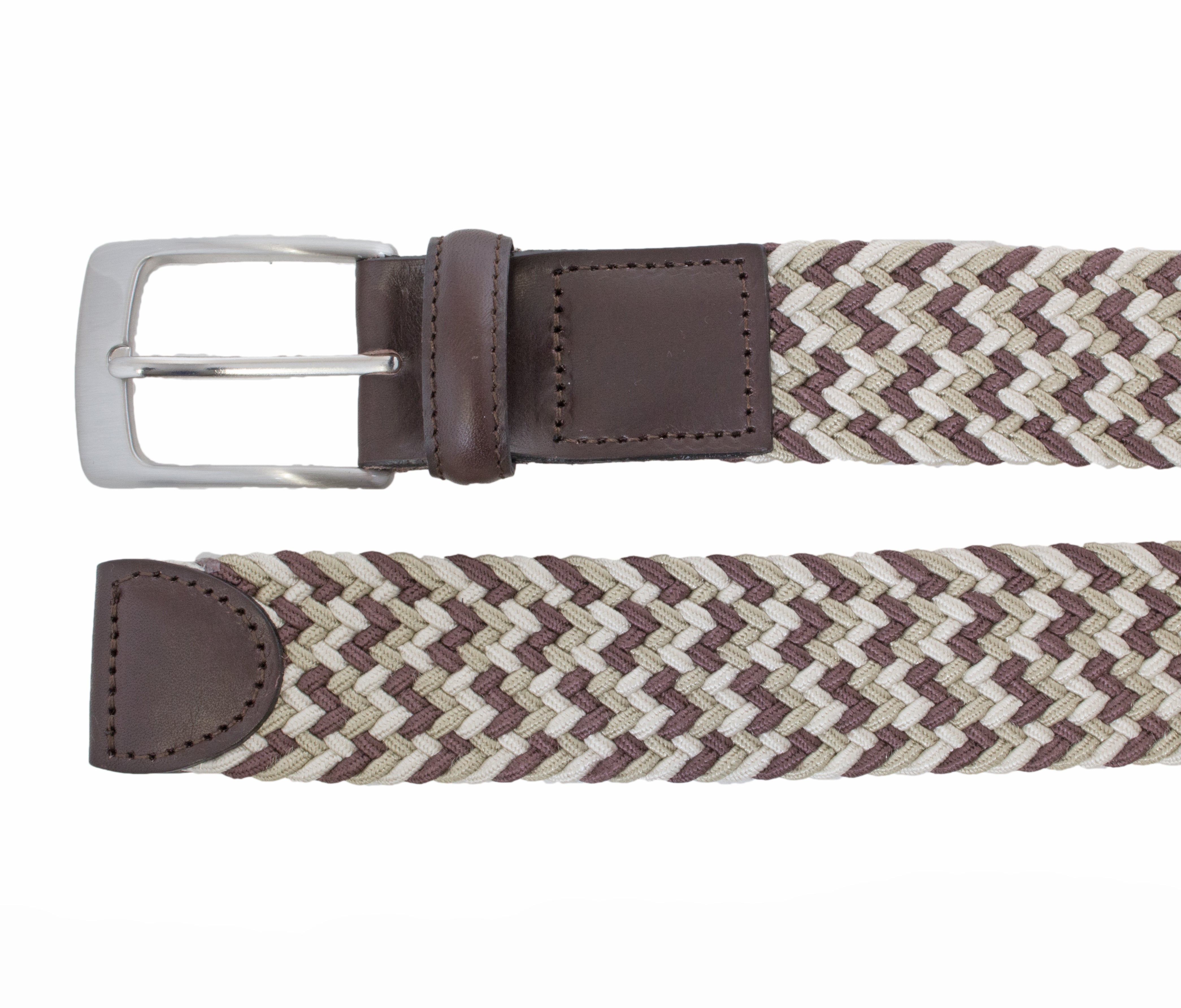 Style 014132 - Ceinture de golf tressée multicolore Glenayr 35 mm pour homme