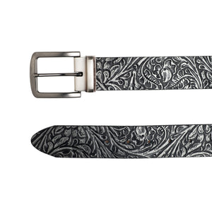 Style 014208- Men's 40mm Floral Emboss Belt