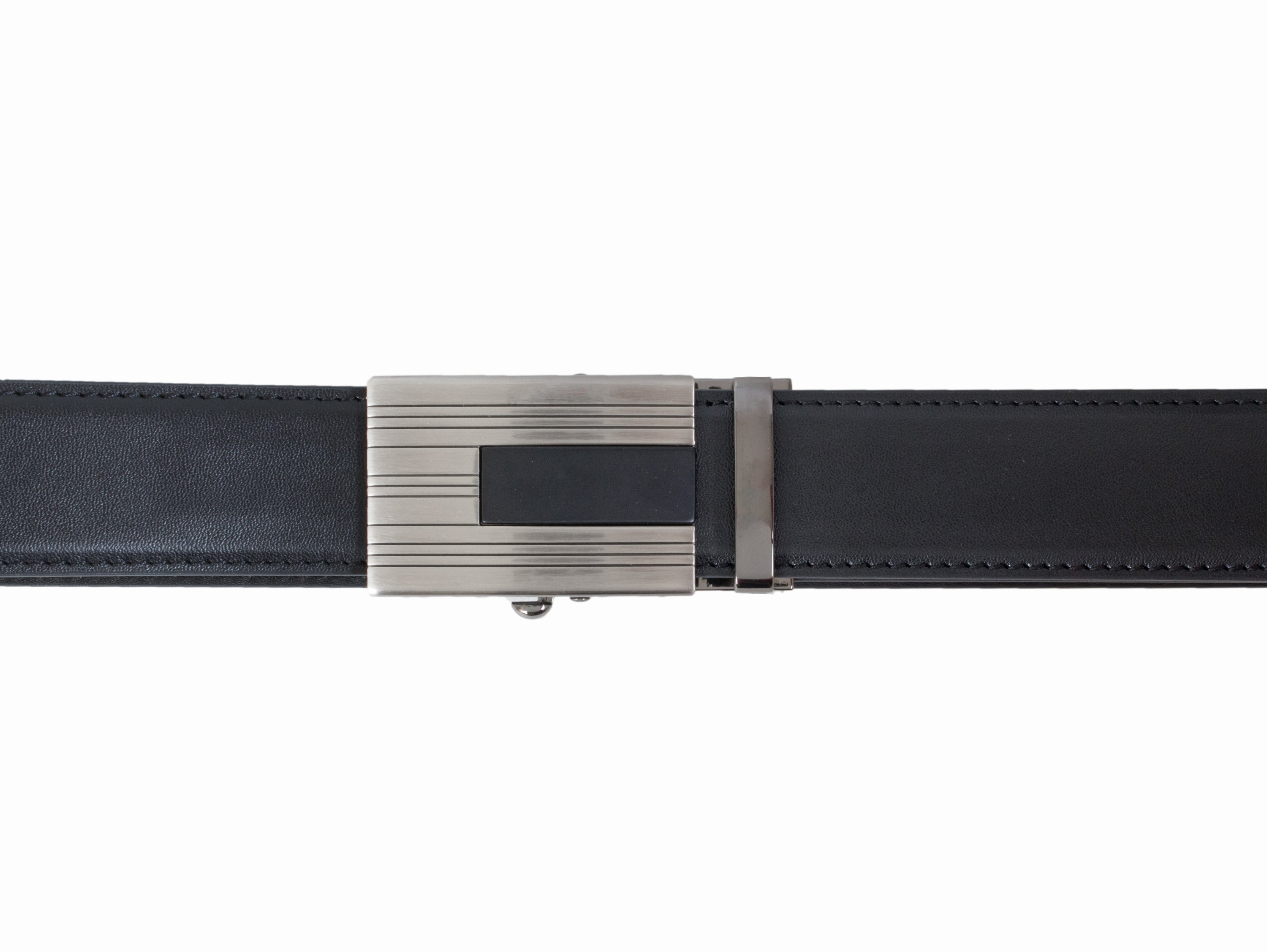 Style 10213OS - Ceinture habillée à cliquet surdimensionnée en cuir pour hommes 35 mm