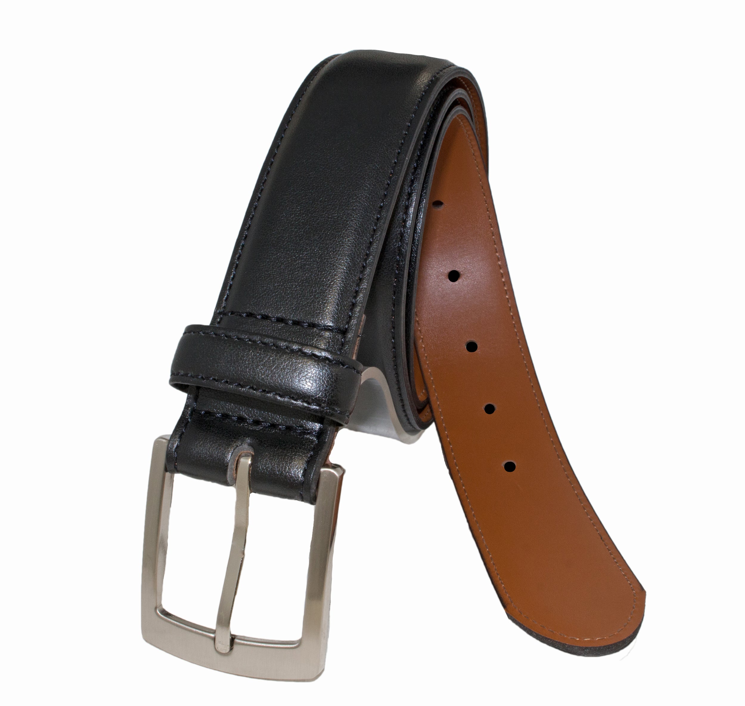 Style 10219 - Ceinture en cuir cousue 35 mm