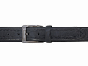 Style 10235 - 35mm Inset Double Stitched Men's Leather Dress Belt