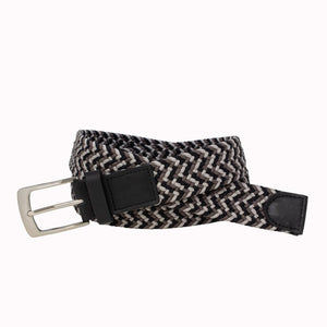 Style 10251OS - Ceinture tissée en coton stretch surdimensionné 35 mm