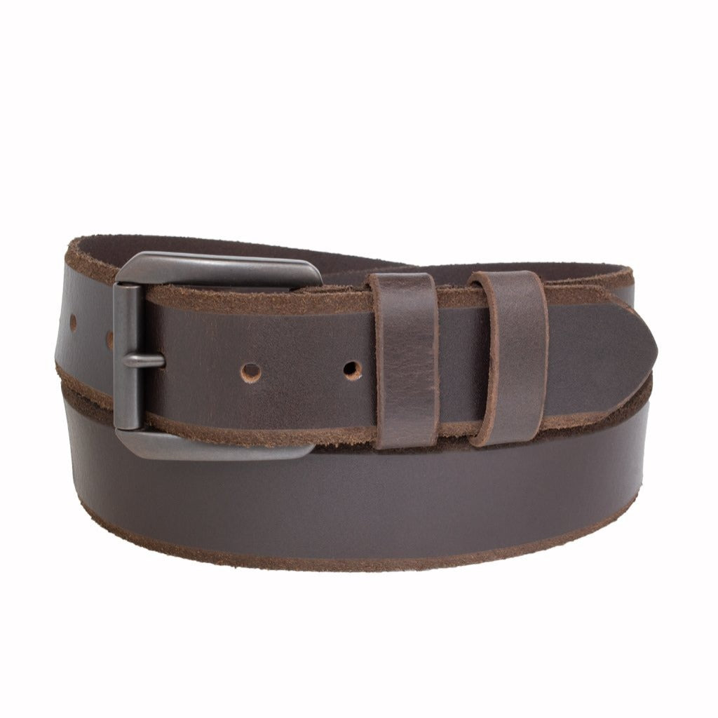 Style 10337OS- Ceinture en jean en cuir à bord biseauté