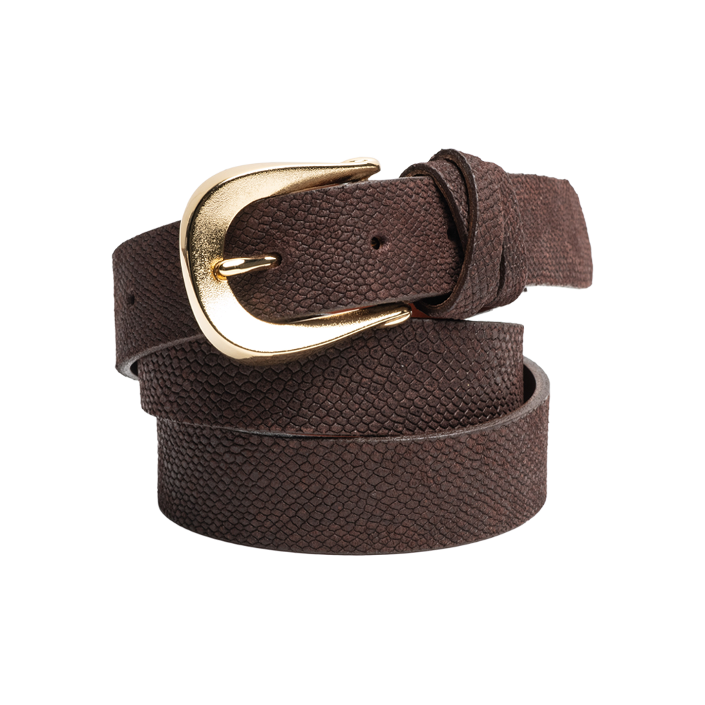 Miranda-30mm Embossed Italian Nubuck Belt