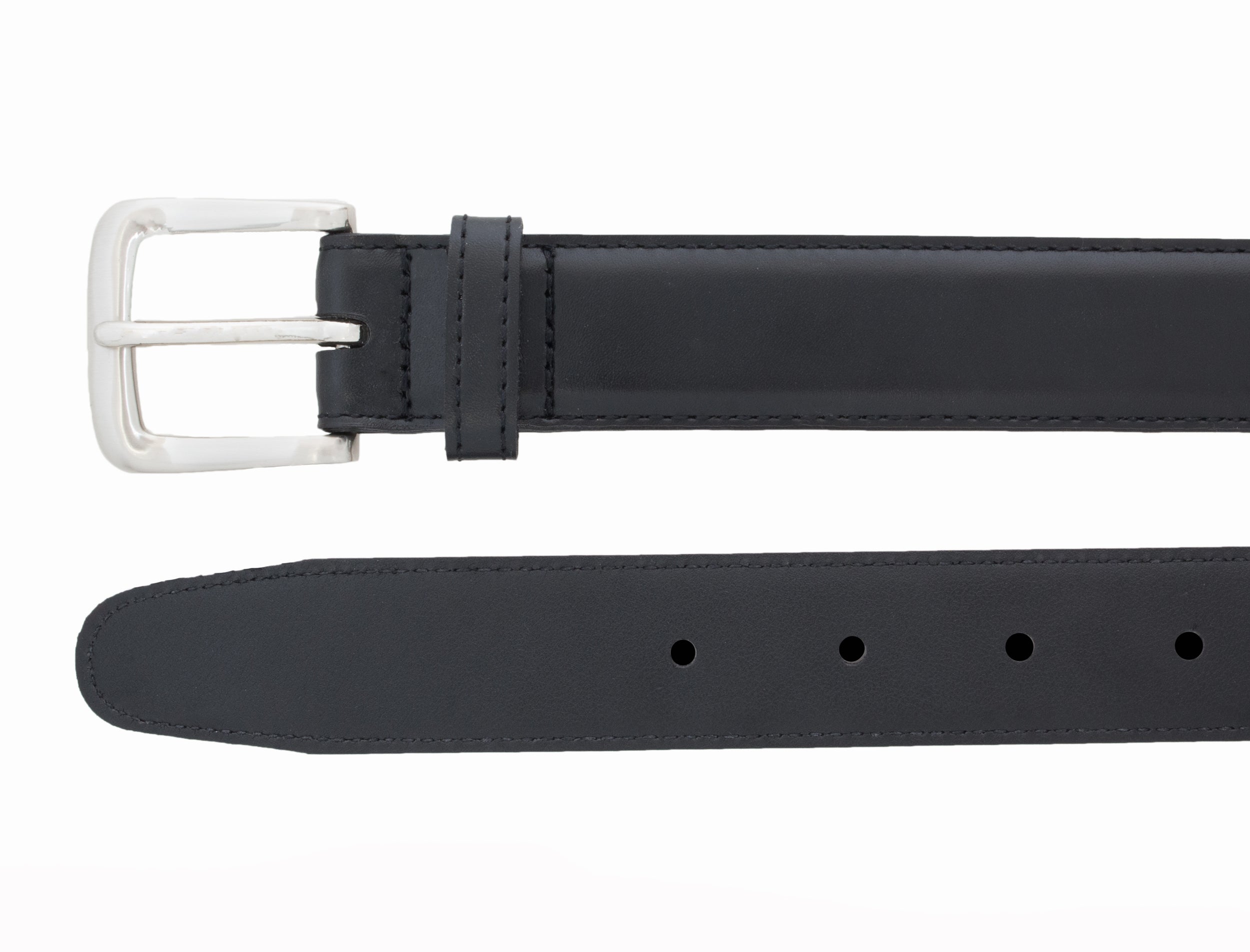Style 2845 - 30mm Bonded Leather Belt with a Satin Nickel Buckle