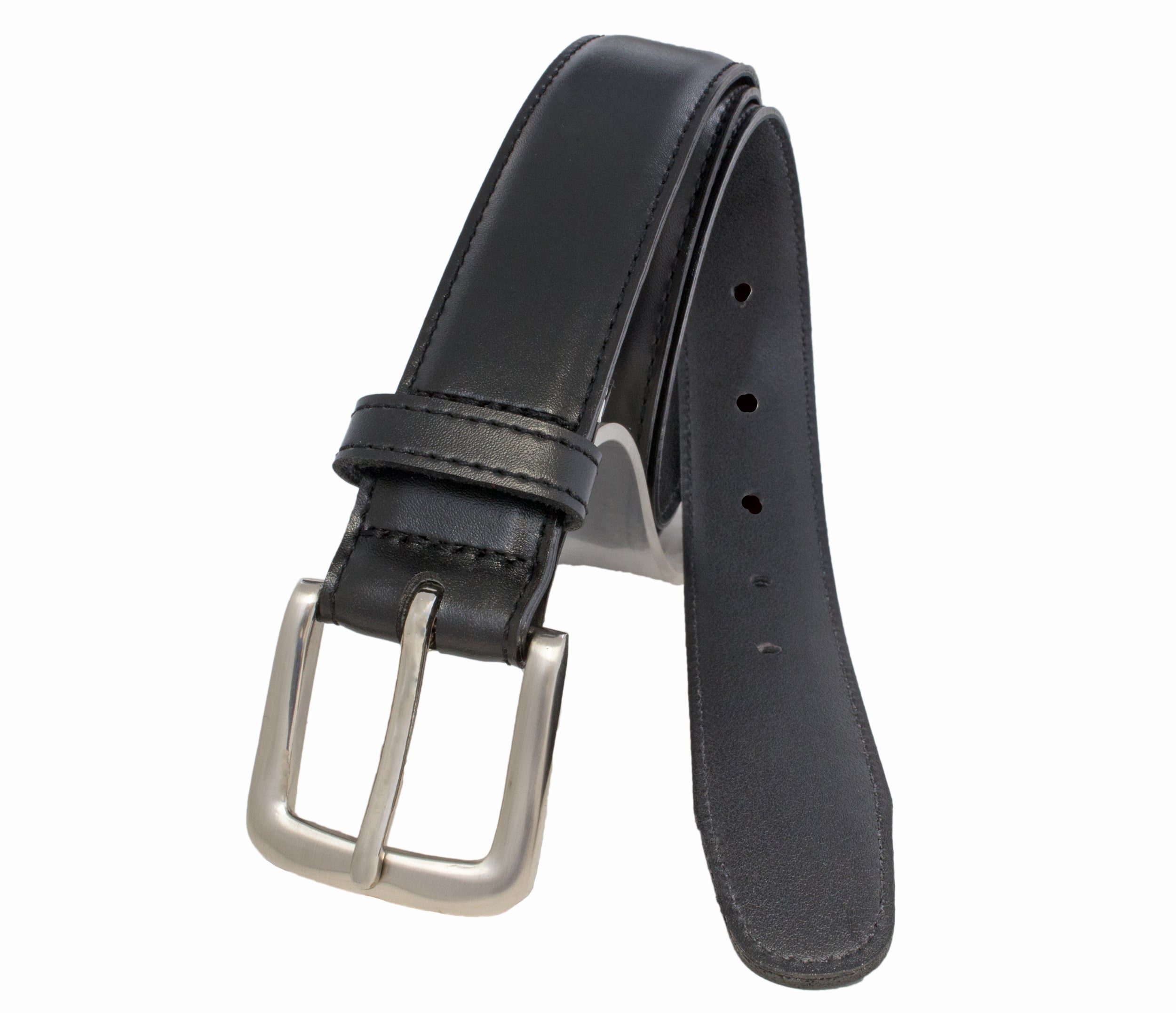 Style 2845 - 30mm Bonded Leather Belt with a Satin Nickel Buckle