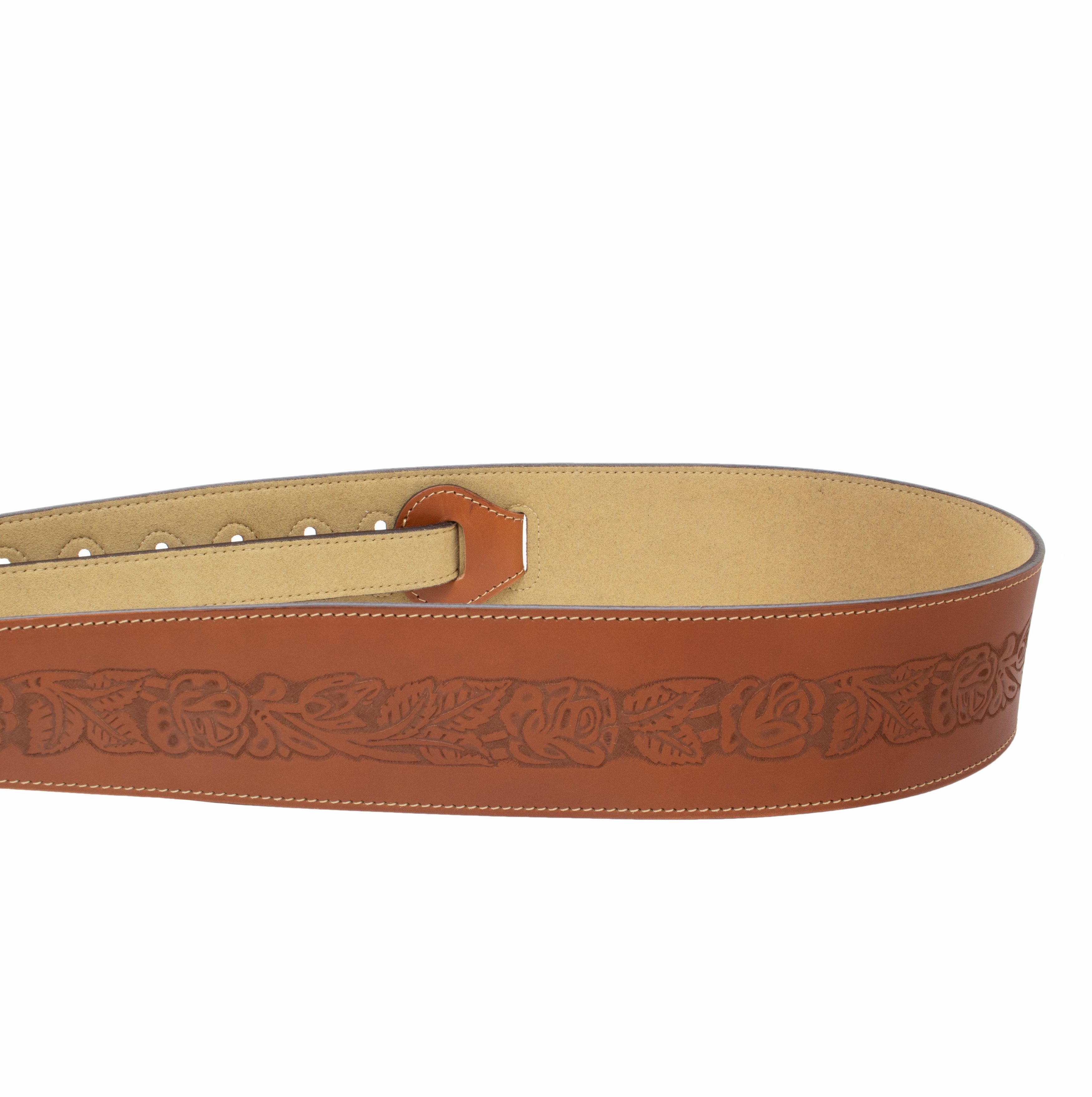 Wandering Rose Embossed Guitar Strap