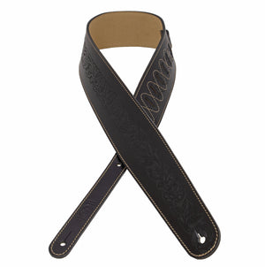 Wandering Rose Embossed Guitar Strap