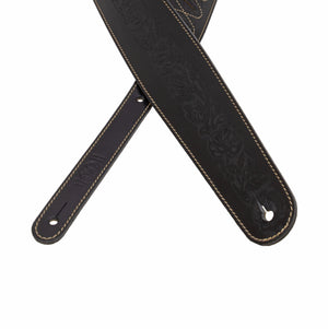Wandering Rose Embossed Guitar Strap