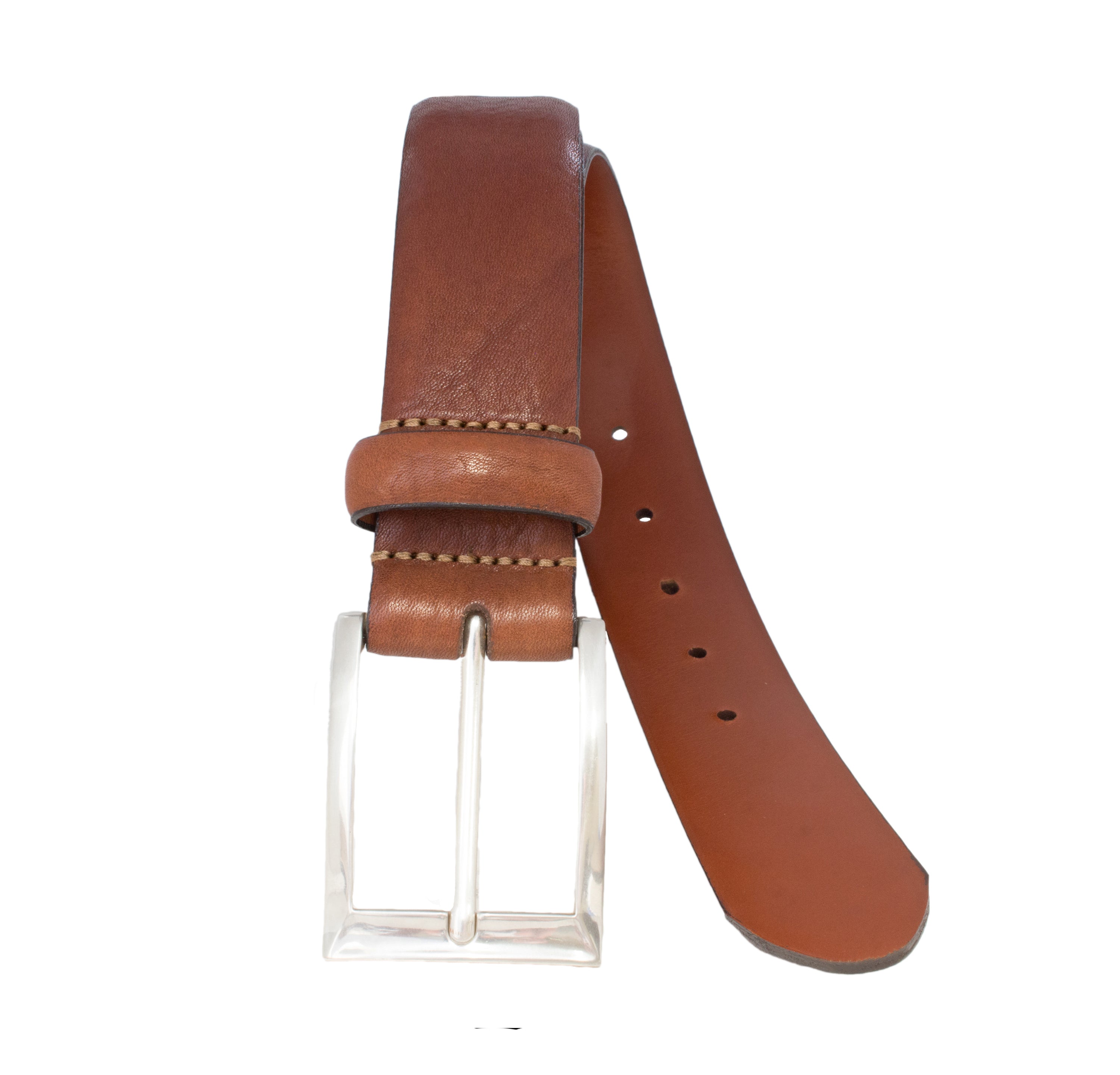 Full-grain Italian leather belt