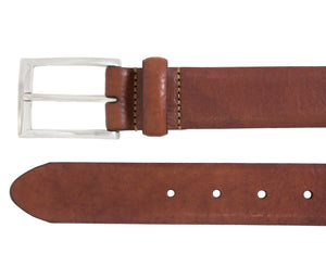 Full-grain Italian leather belt