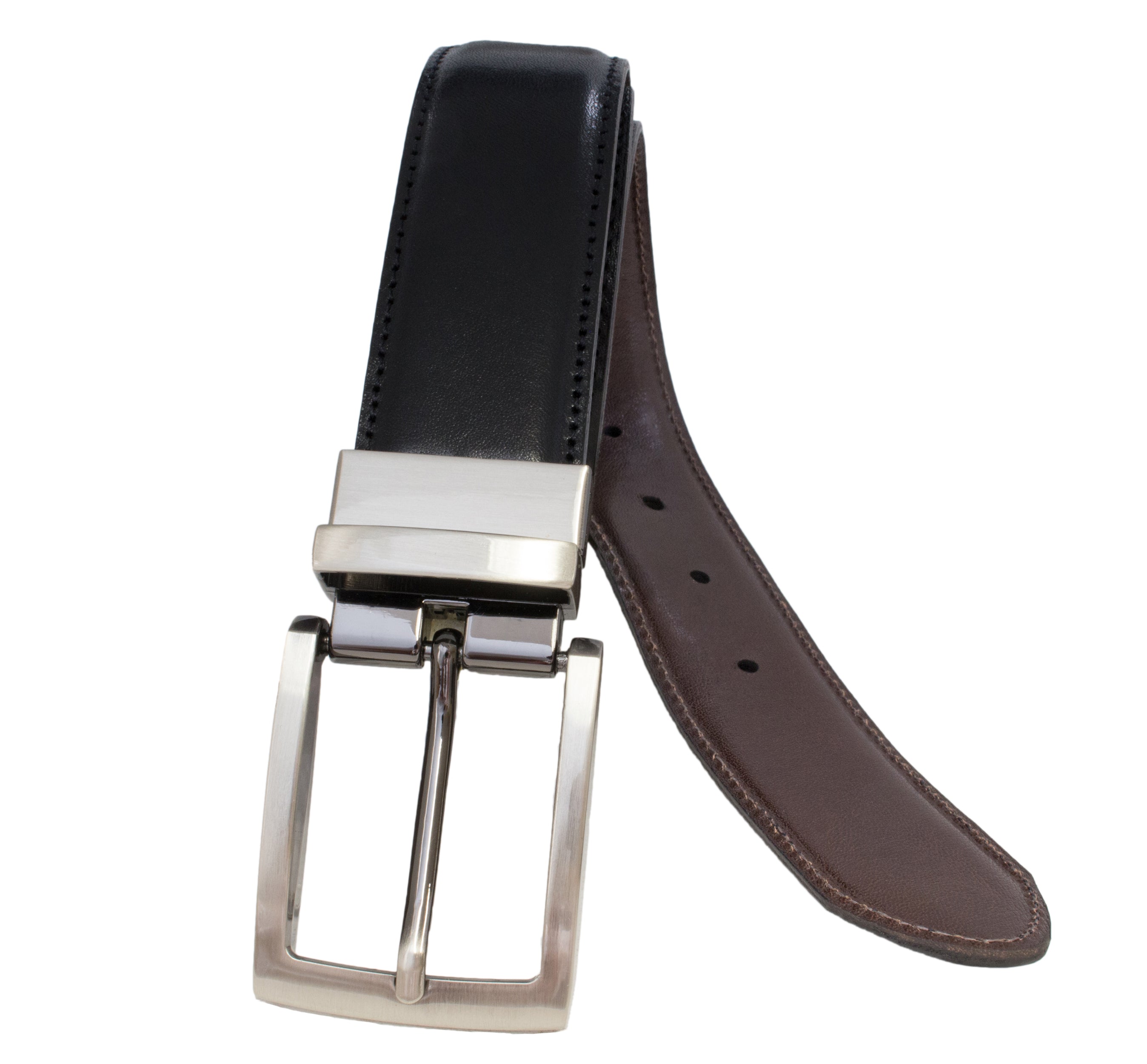 Italian full-grain leather reversible belt