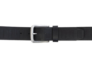 Center Emboss Italian Full-Grain Leather Belt