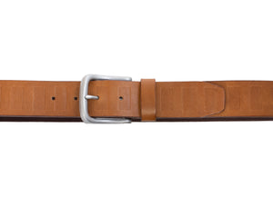 Center Emboss Italian Full-Grain Leather Belt