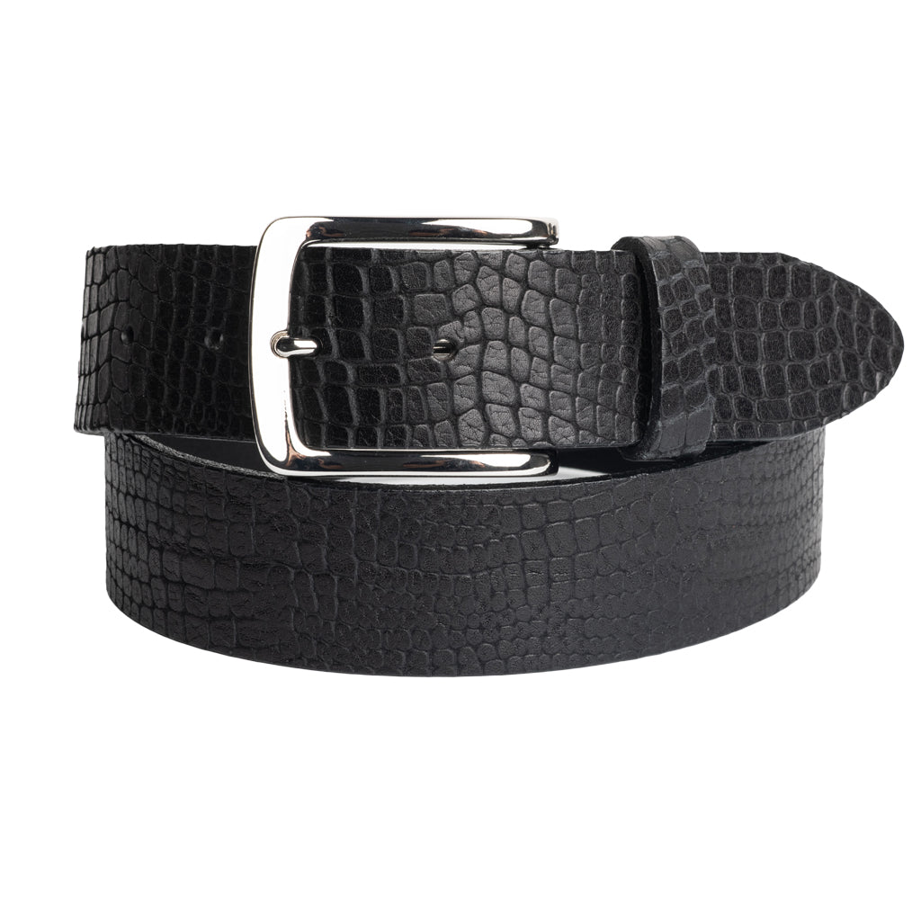 Embossed Full Grain Italian Leather Belt