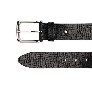 Embossed Full Grain Italian Leather Belt