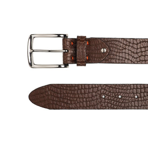 Embossed Full Grain Italian Leather Belt