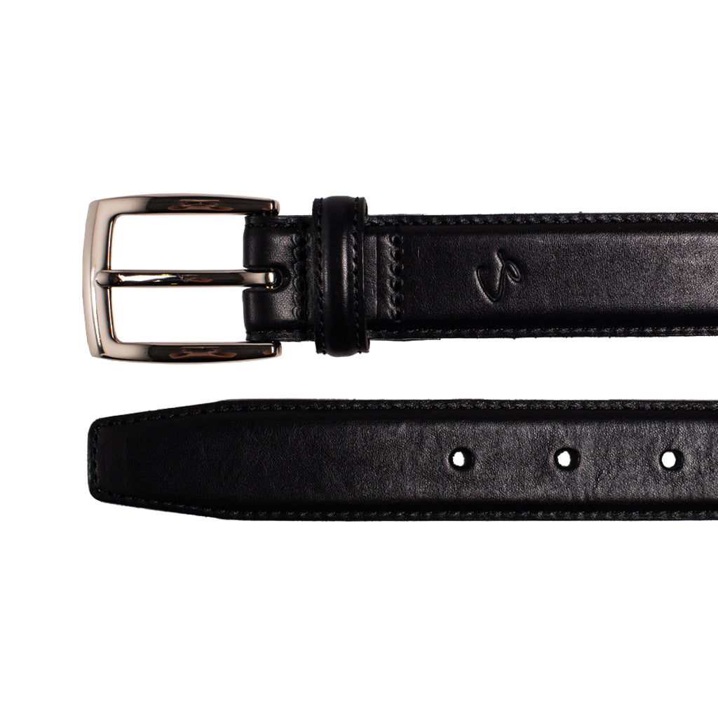 Ceinture en cuir italien pleine fleur pour garçons 30 mm