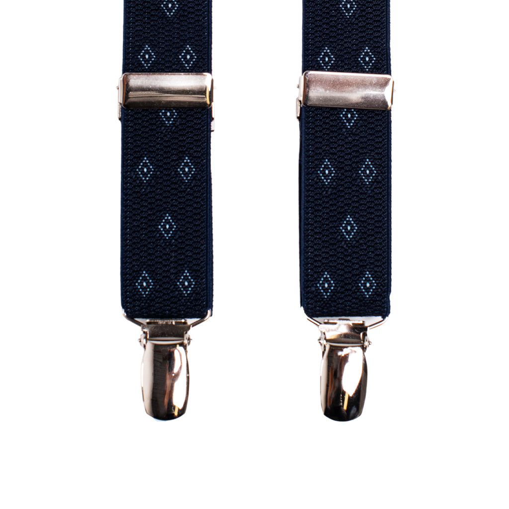 25mm Boys Diamond Print Suspenders